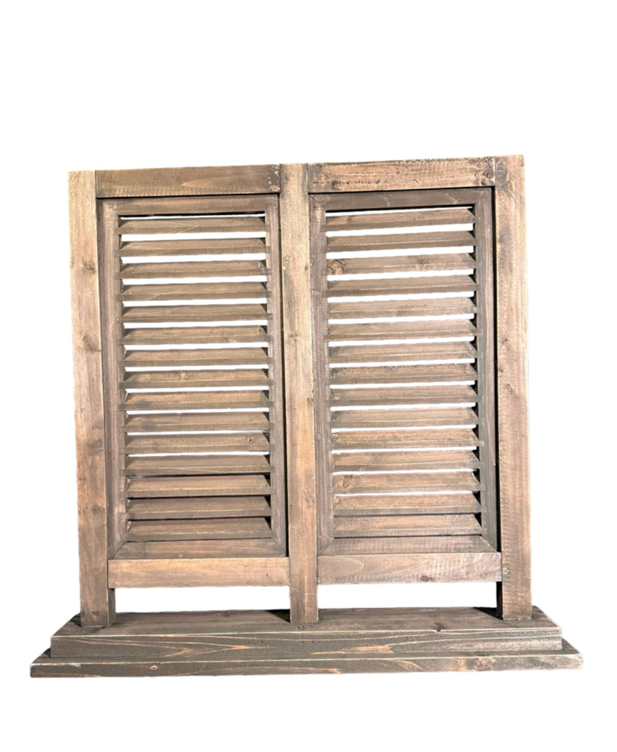 Dubbele shutter op voet.