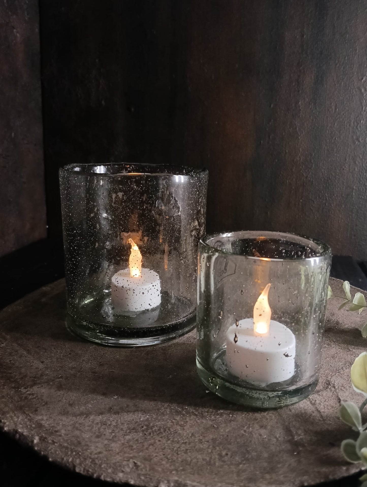 Bubbelglas windlicht