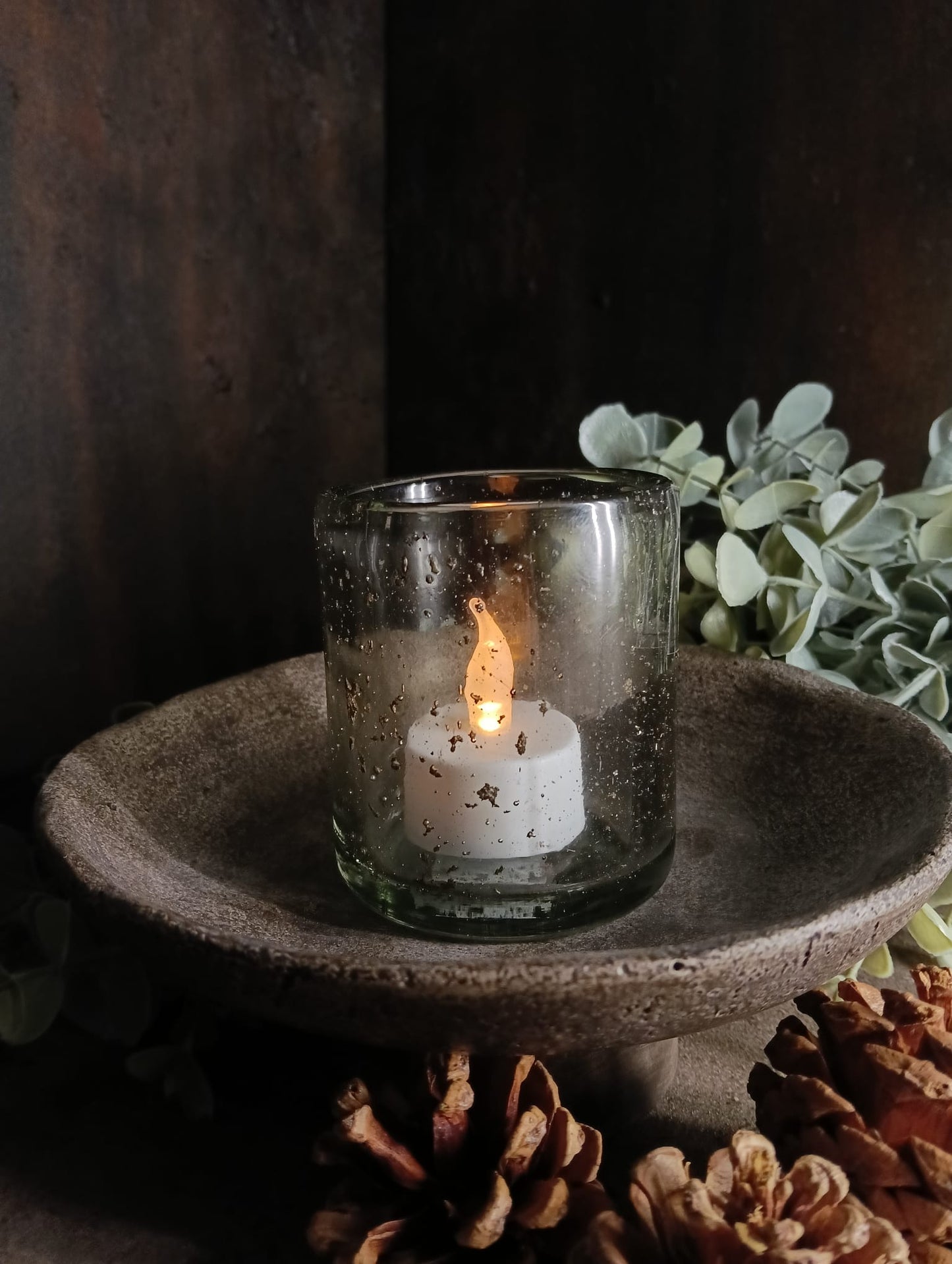 Bubbelglas windlicht