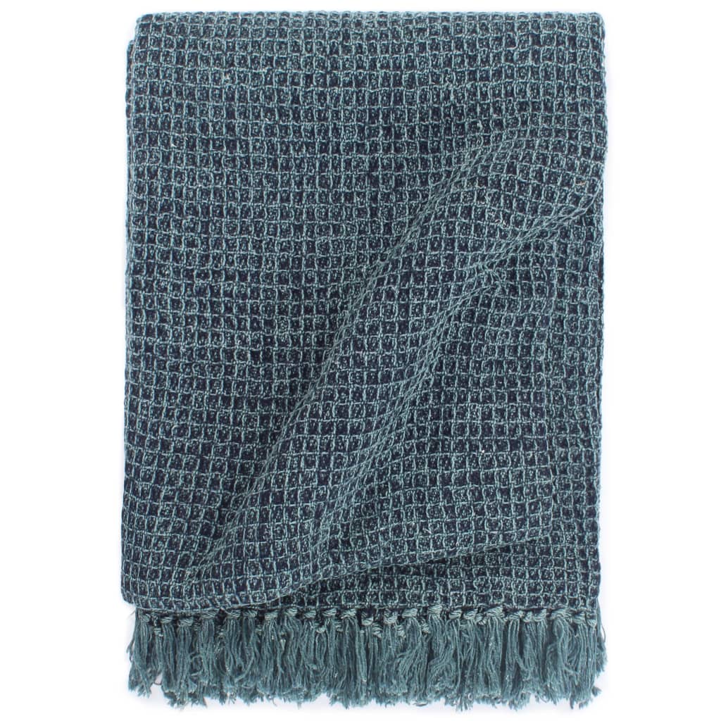 Plaid Katoen Indigo-Blauw