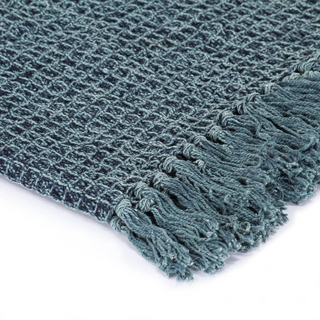 Plaid Katoen Indigo-Blauw