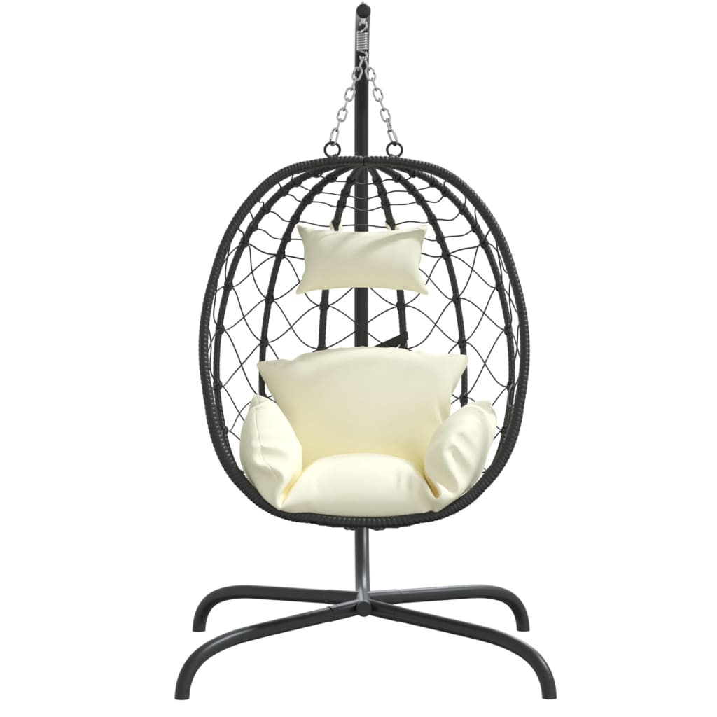 Hangstoel Met Kussen Poly Rattan En Staal