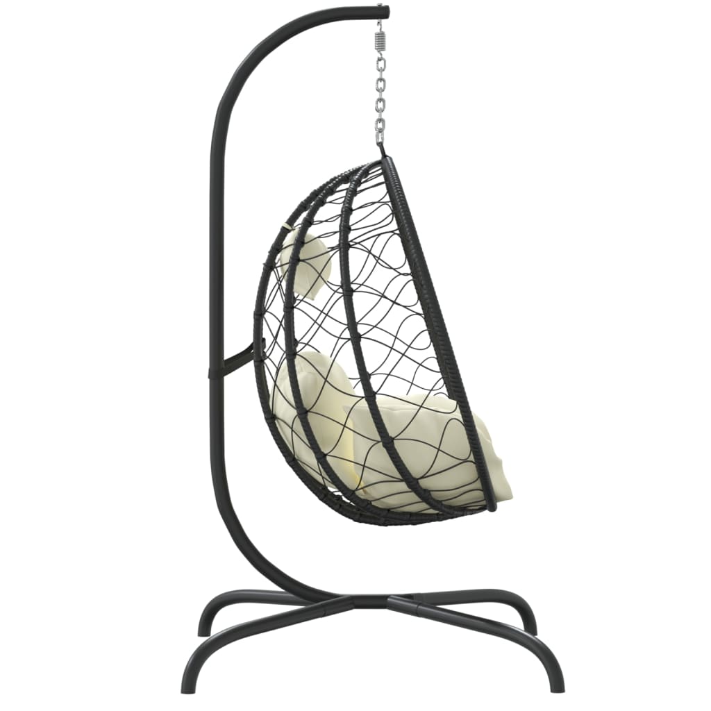 Hangstoel Met Kussen Poly Rattan En Staal