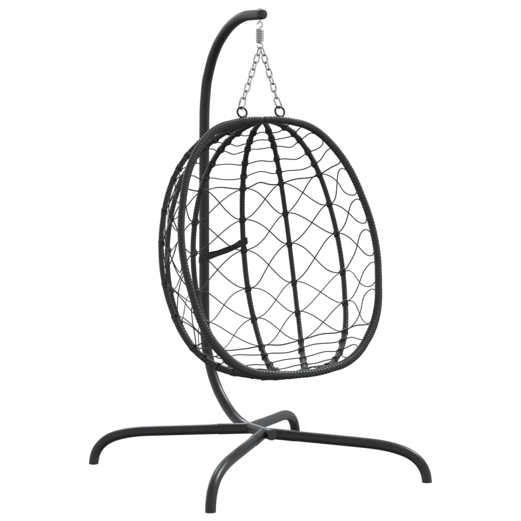 Hangstoel Met Kussen Poly Rattan En Staal