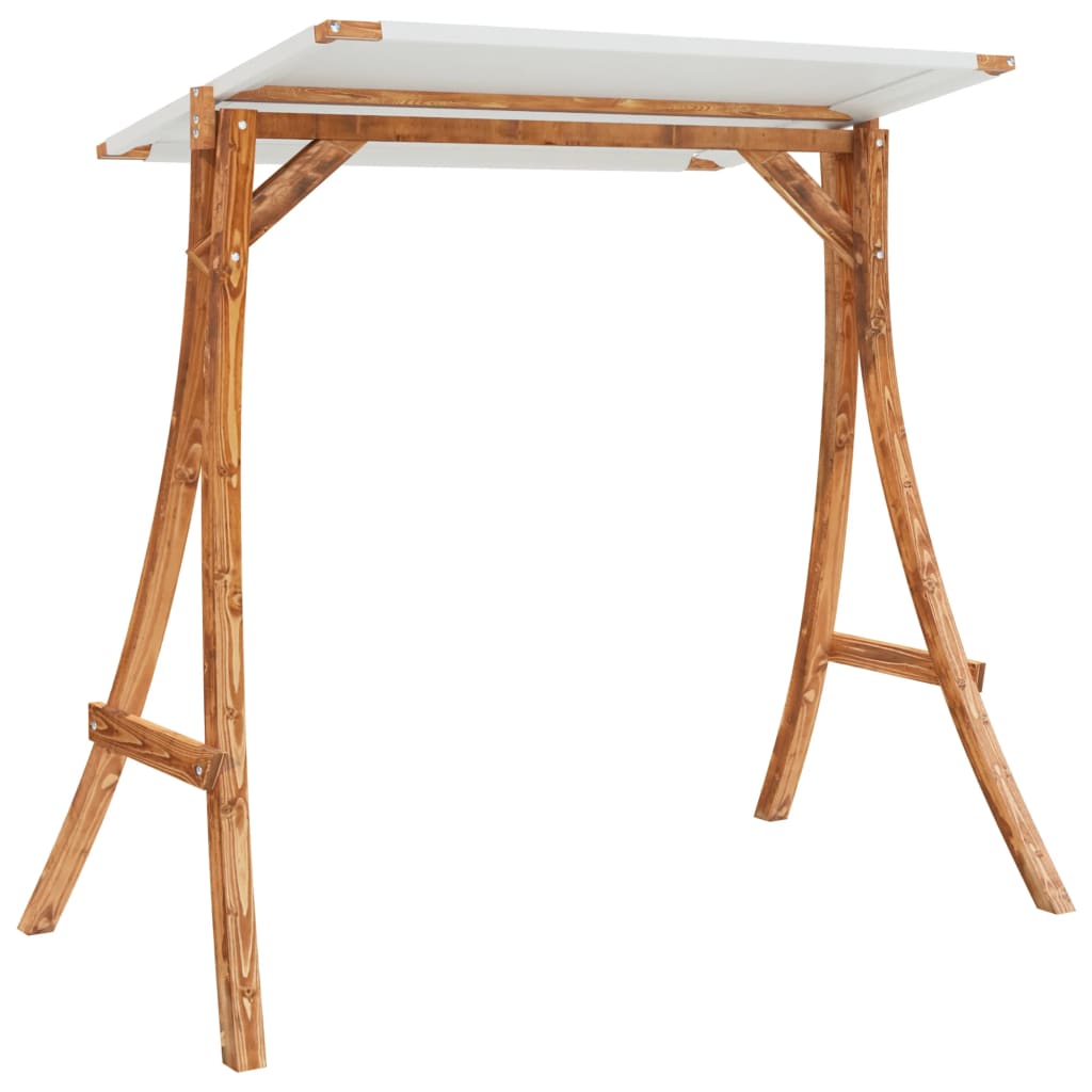 Schommelbank Met Luifel Vurenhout Met Teak Afwerking
