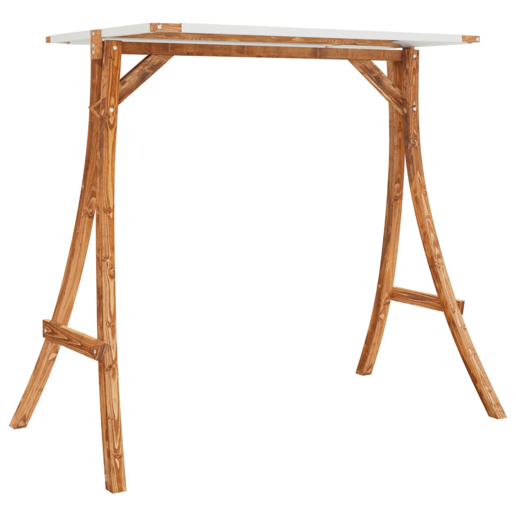 Schommelbank Met Luifel Vurenhout Met Teak Afwerking