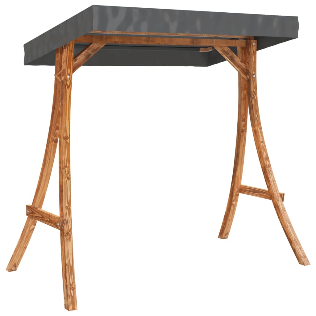 Schommelbank Met Luifel Vurenhout Met Teak Afwerking