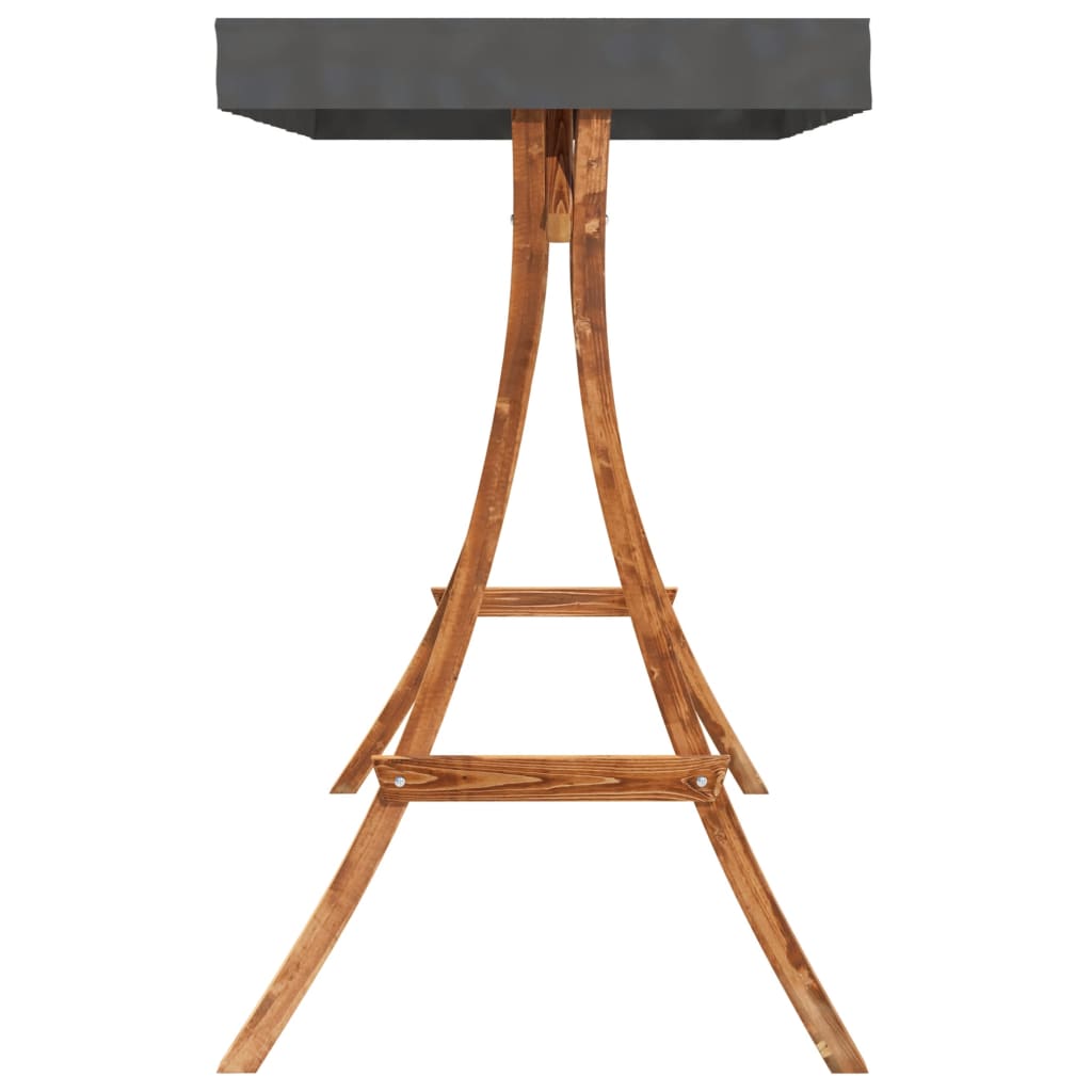 Schommelbank Met Luifel Vurenhout Met Teak Afwerking