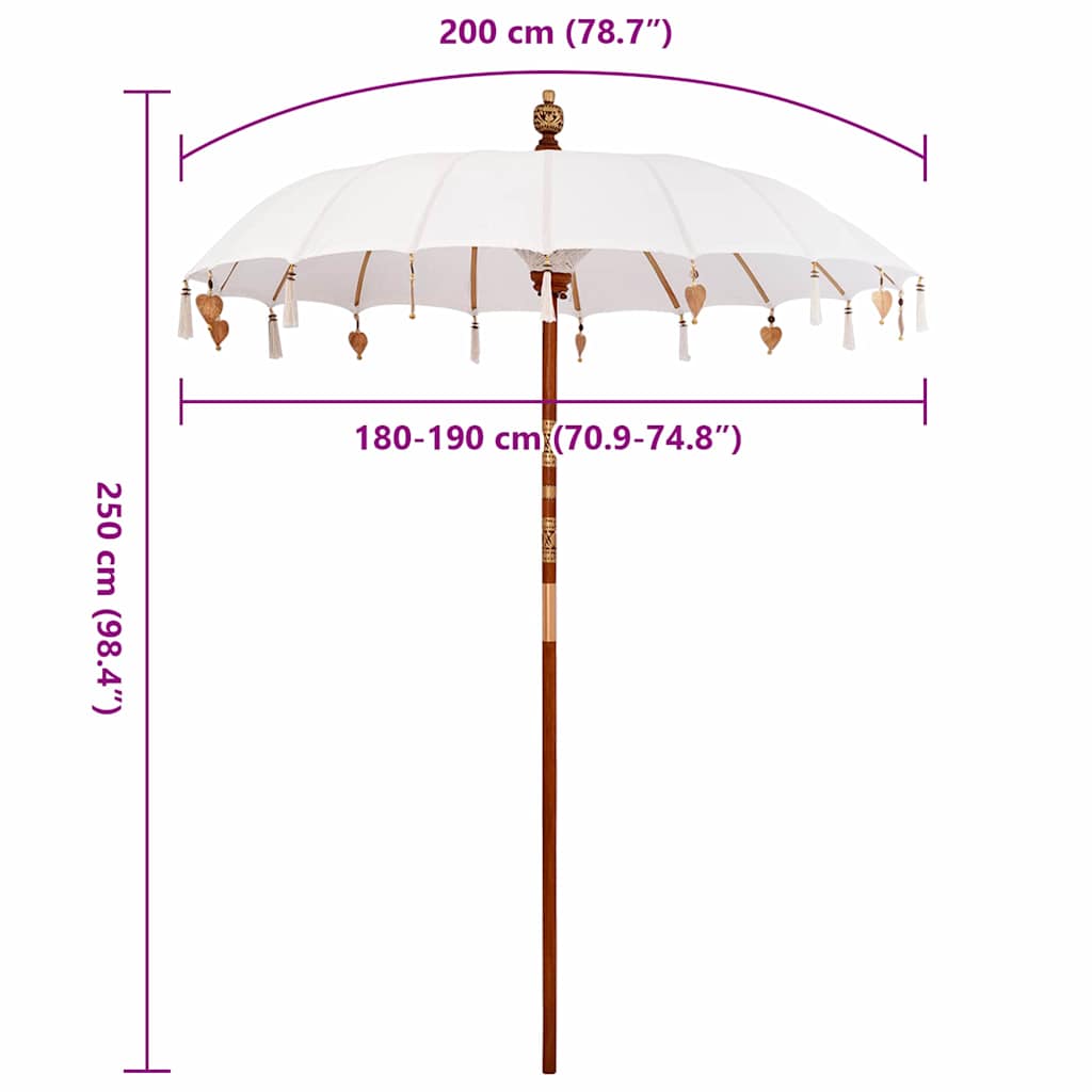 Balinese Parasol Crème (180-190) X 260 Cm
