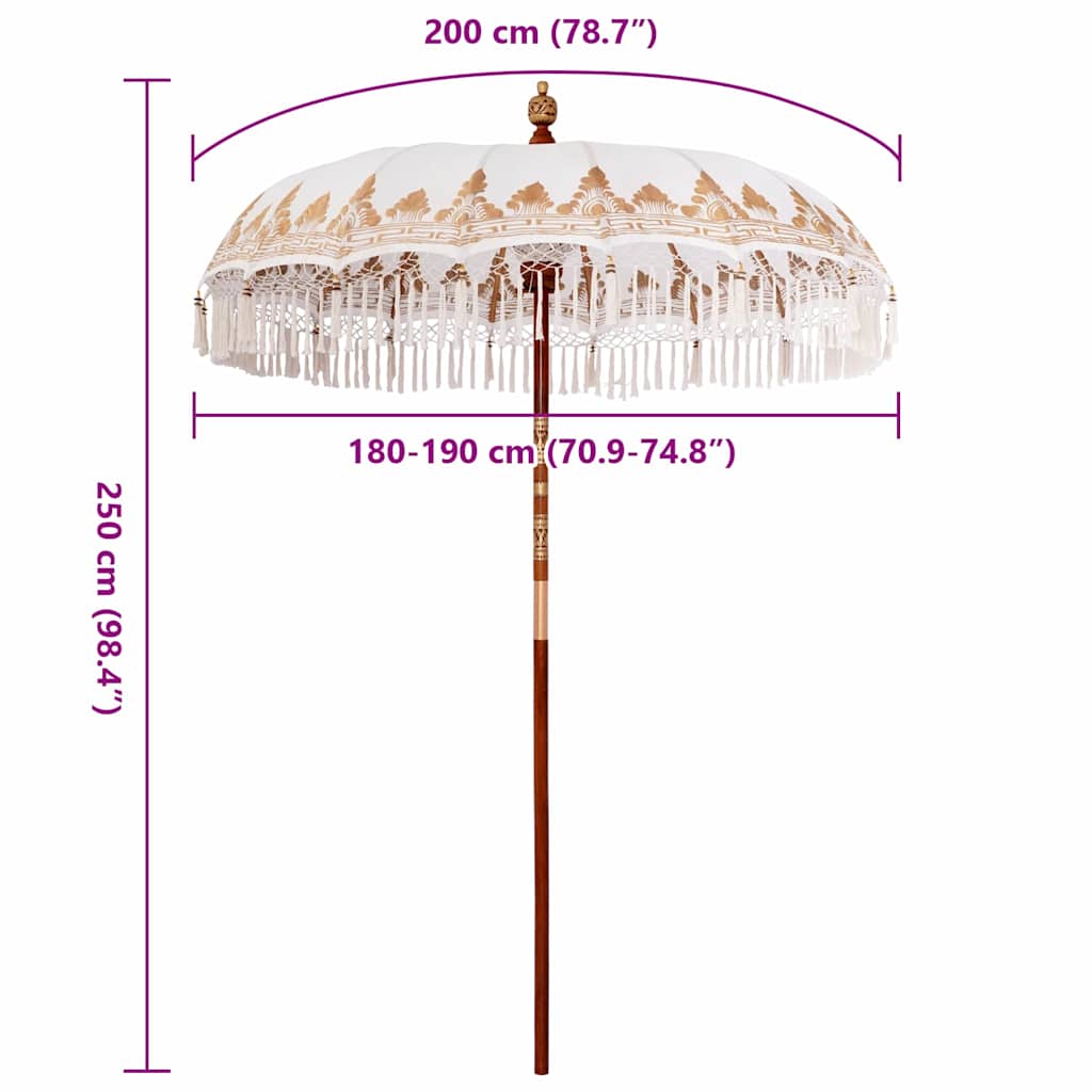 Balinese Parasol Crème (180-190) X 260 Cm