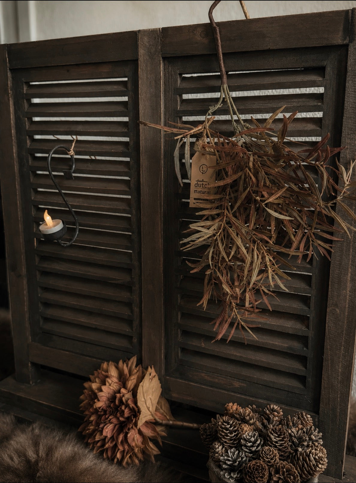 Dubbele shutter op voet.