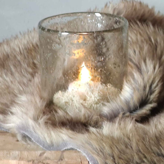bubbelglas windlicht vintage clear - smal