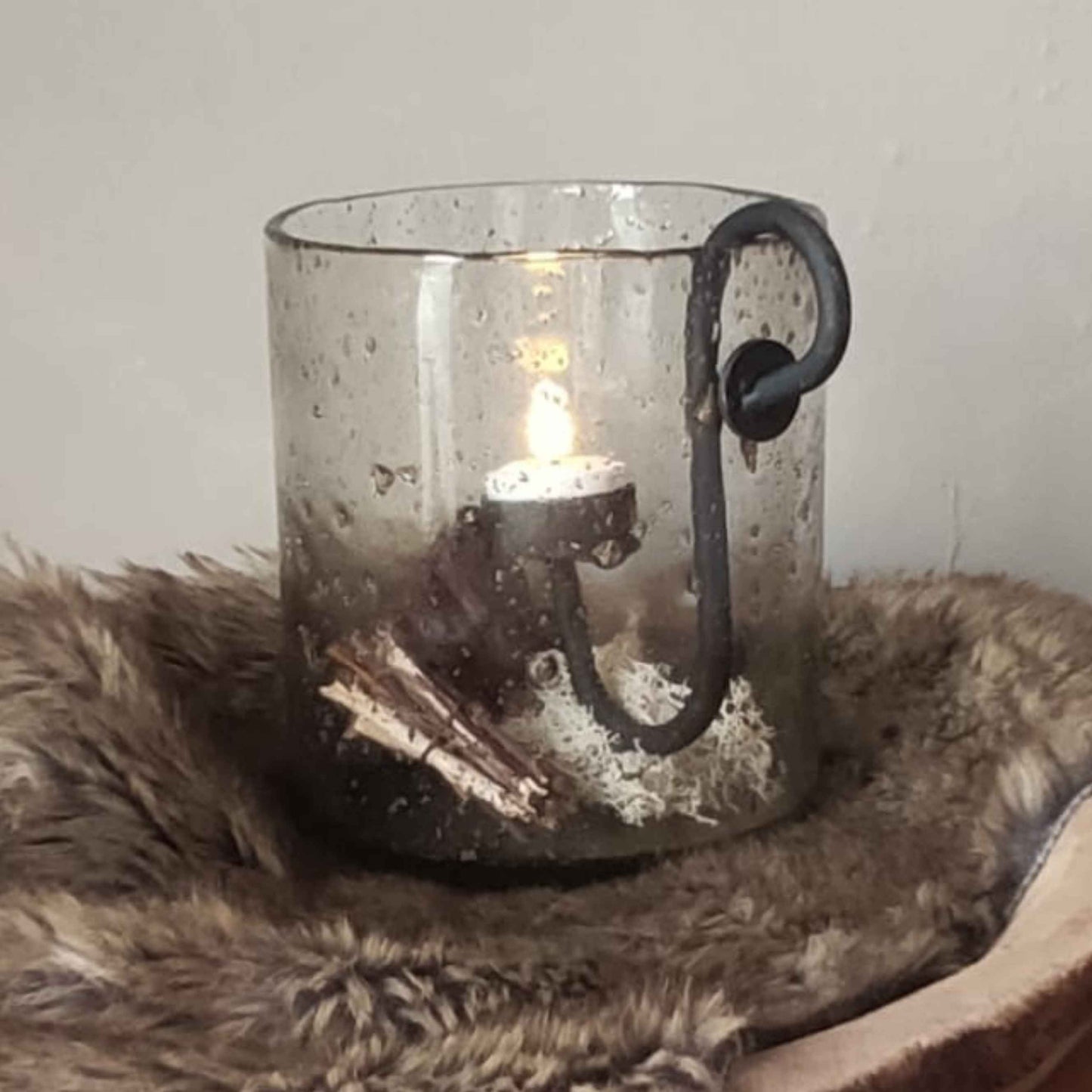 Smeetijzeren S windlicht houder